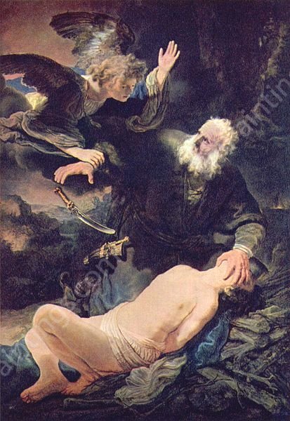 The Sacrifice of Abraham by Rembrandt Van Rijn - Hand-Painted Oil Painting Reproduction