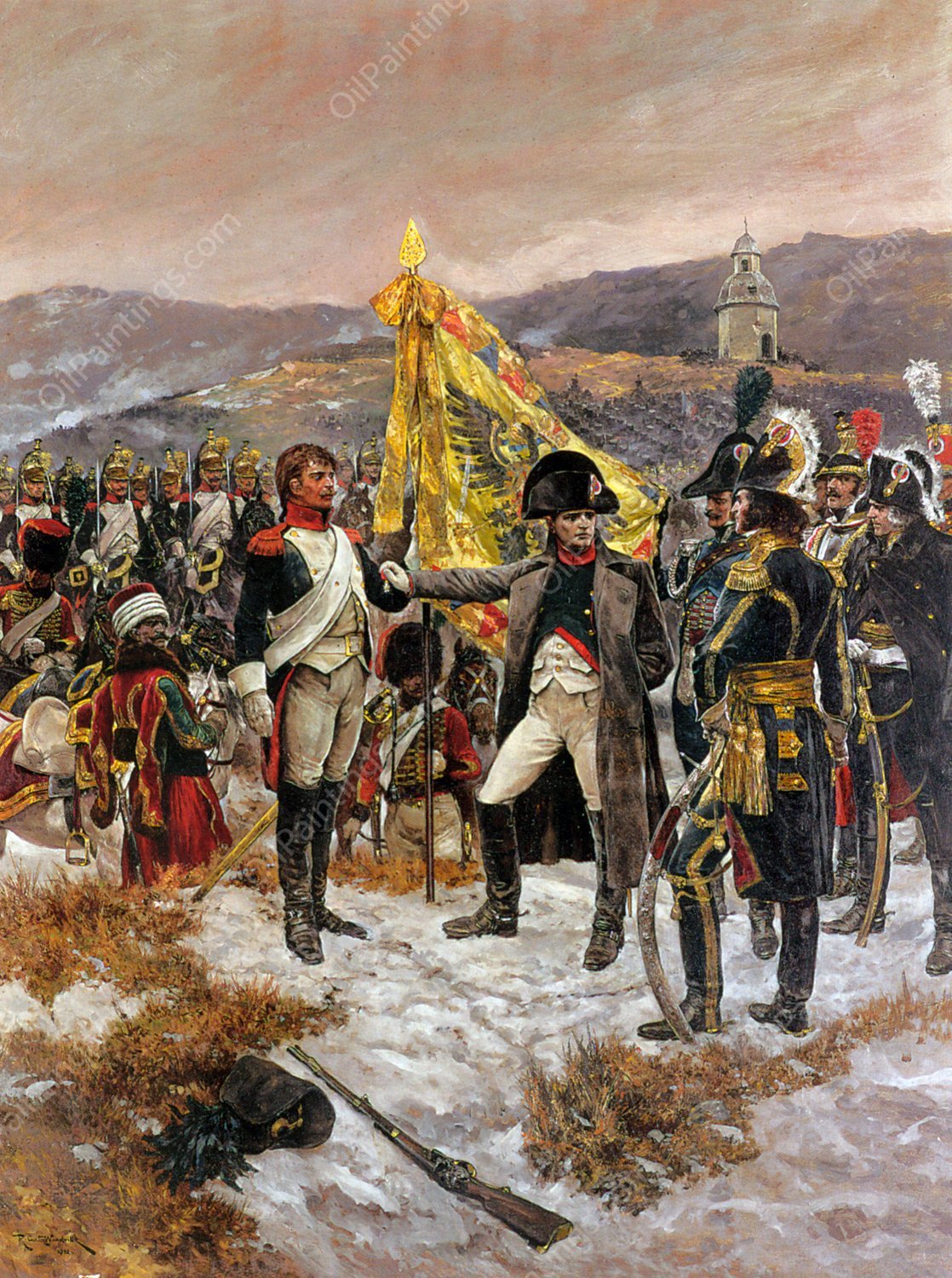 Croix d'Honneur by Richard Caton Woodville - Hand-Painted Oil Painting Reproduction