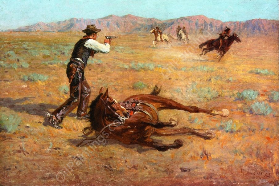 Going it Alone by Richard Lorenz - Hand-Painted Oil Painting Reproduction