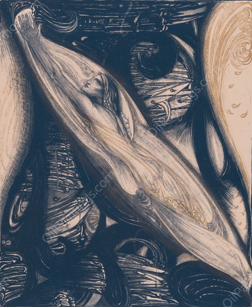 De Parelduiker  by Richard Nicolaus Roland Holst - Hand-Painted Oil Painting Reproduction