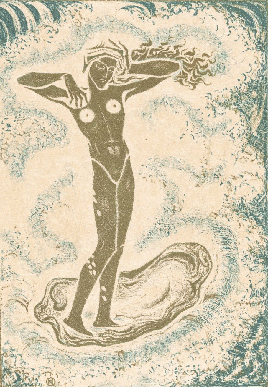 Geboorte van Venus  by Richard Nicolaus Roland Holst - Hand-Painted Oil Painting Reproduction