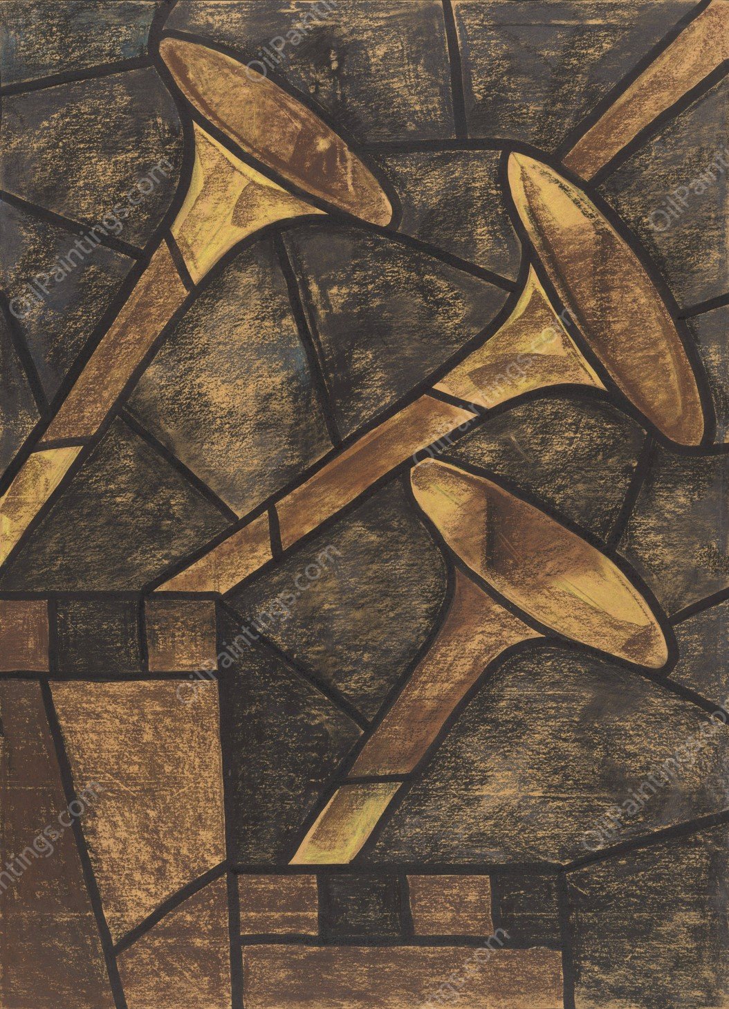 Ontwerp voor raam in het Noordertransept in de Dom te Utrecht 10  by Richard Nicolaus Roland Holst - Hand-Painted Oil Painting Reproduction