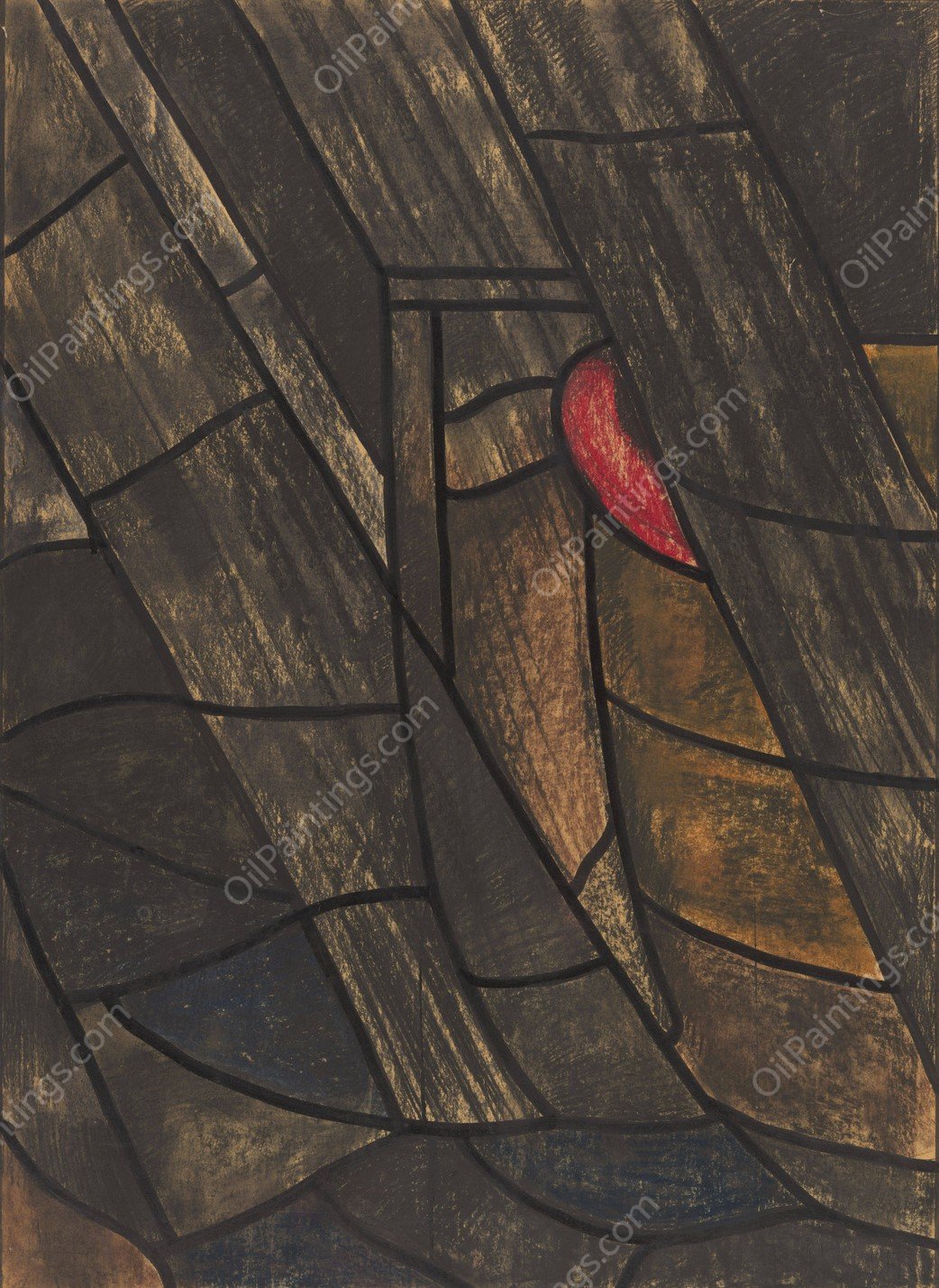 Ontwerp voor raam in het Noordertransept in de Dom te Utrecht 17  by Richard Nicolaus Roland Holst - Hand-Painted Oil Painting Reproduction