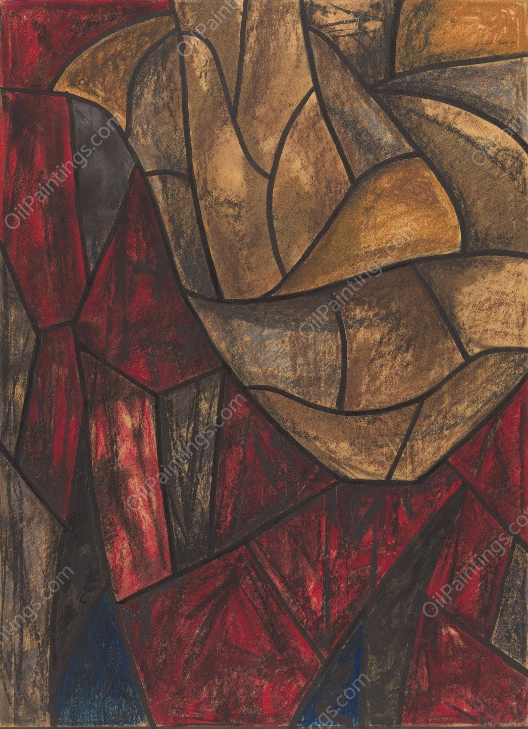 Ontwerp voor raam in het Noordertransept in de Dom te Utrecht 22  by Richard Nicolaus Roland Holst - Hand-Painted Oil Painting Reproduction