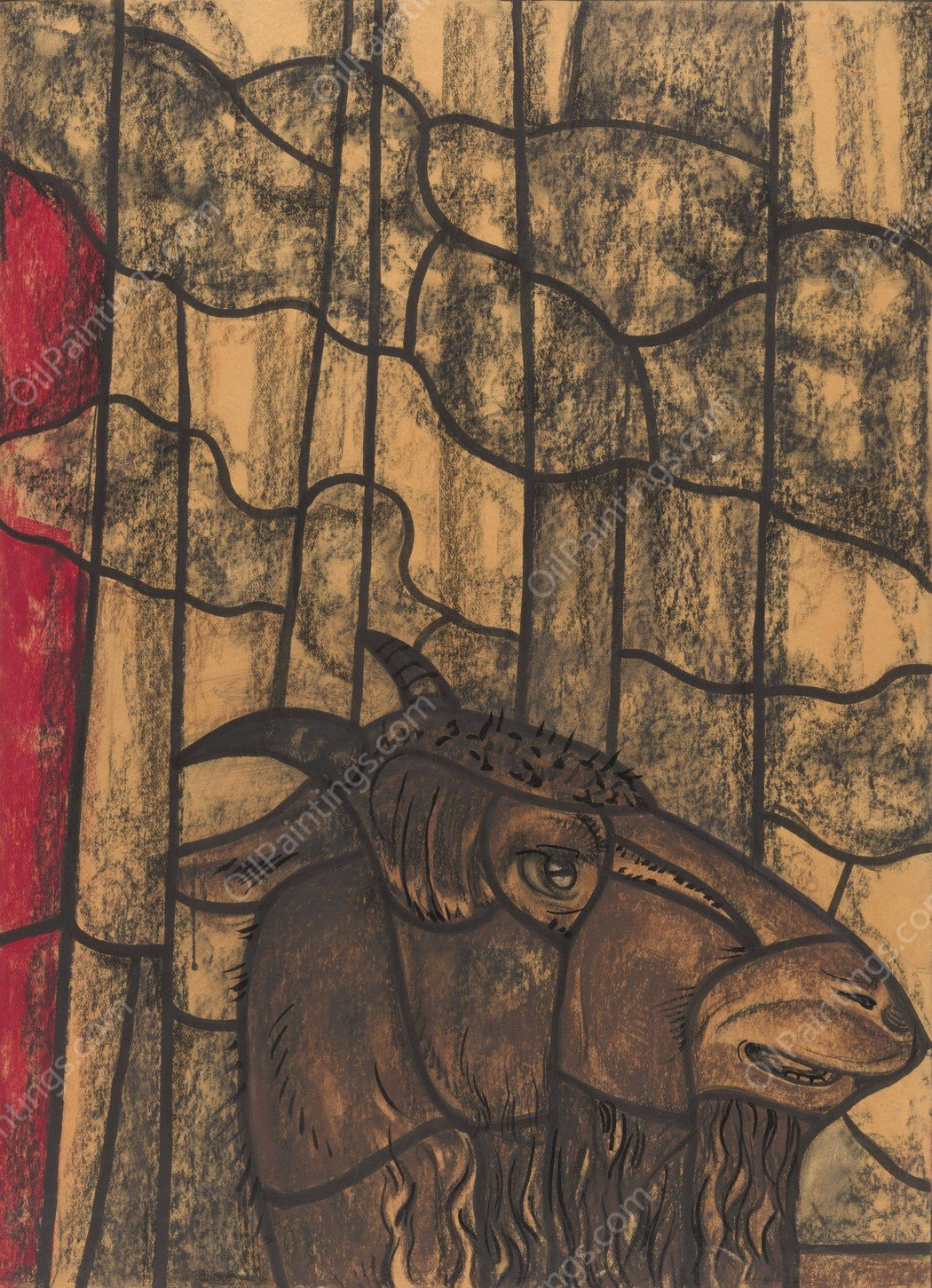 Ontwerp voor raam in het Noordertransept in de Dom te Utrecht 23  by Richard Nicolaus Roland Holst - Hand-Painted Oil Painting Reproduction