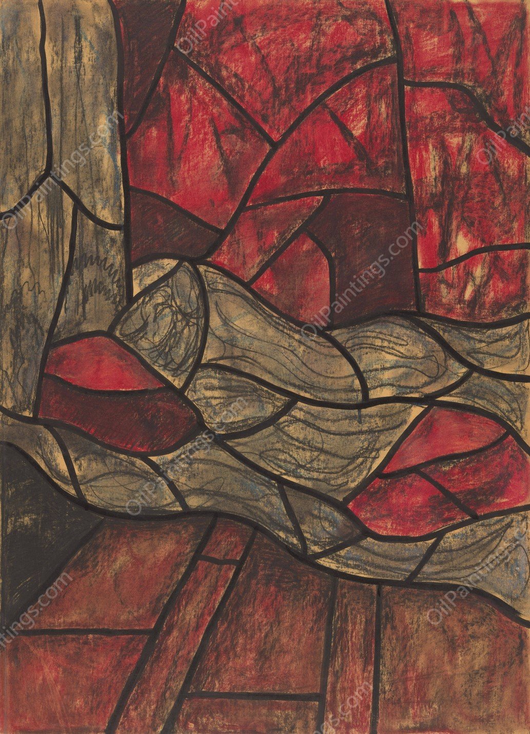 Ontwerp voor raam in het Noordertransept in de Dom te Utrecht 29  by Richard Nicolaus Roland Holst - Hand-Painted Oil Painting Reproduction