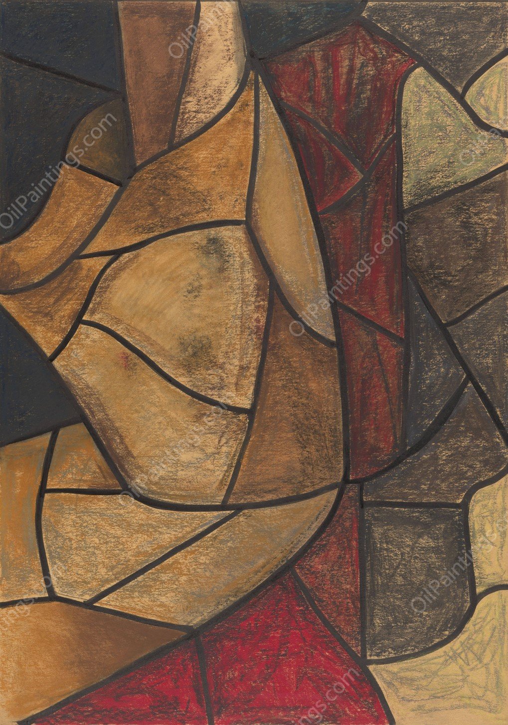 Ontwerp voor raam in het Noordertransept in de Dom te Utrecht 36  by Richard Nicolaus Roland Holst - Hand-Painted Oil Painting Reproduction