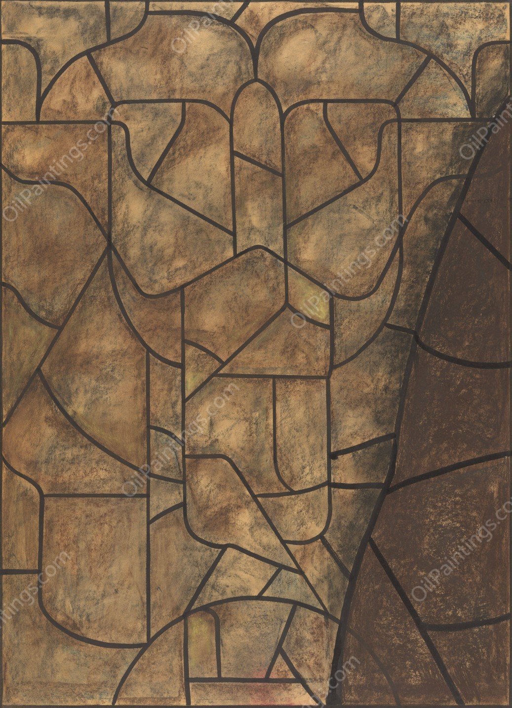 Ontwerp voor raam in het Noordertransept in de Dom te Utrecht 42  by Richard Nicolaus Roland Holst - Hand-Painted Oil Painting Reproduction