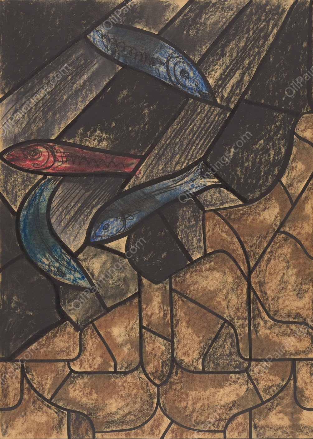 Ontwerp voor raam in het Noordertransept in de Dom te Utrecht 43  by Richard Nicolaus Roland Holst - Hand-Painted Oil Painting Reproduction