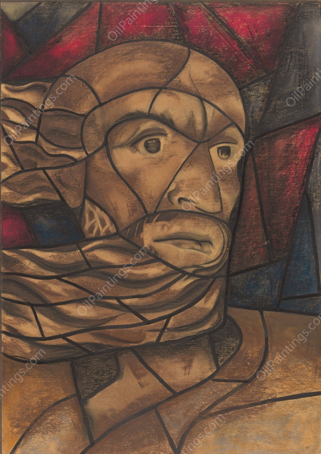 Ontwerp voor raam in het Noordertransept in de Dom te Utrecht 47  by Richard Nicolaus Roland Holst - Hand-Painted Oil Painting Reproduction