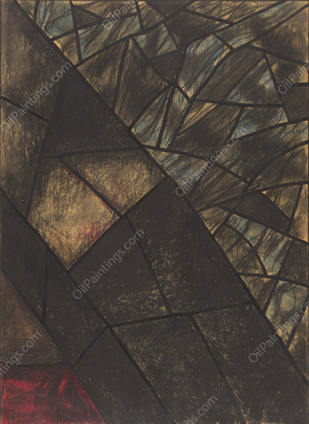 Ontwerp voor raam in het Noordertransept in de Dom te Utrecht 49  by Richard Nicolaus Roland Holst - Hand-Painted Oil Painting Reproduction