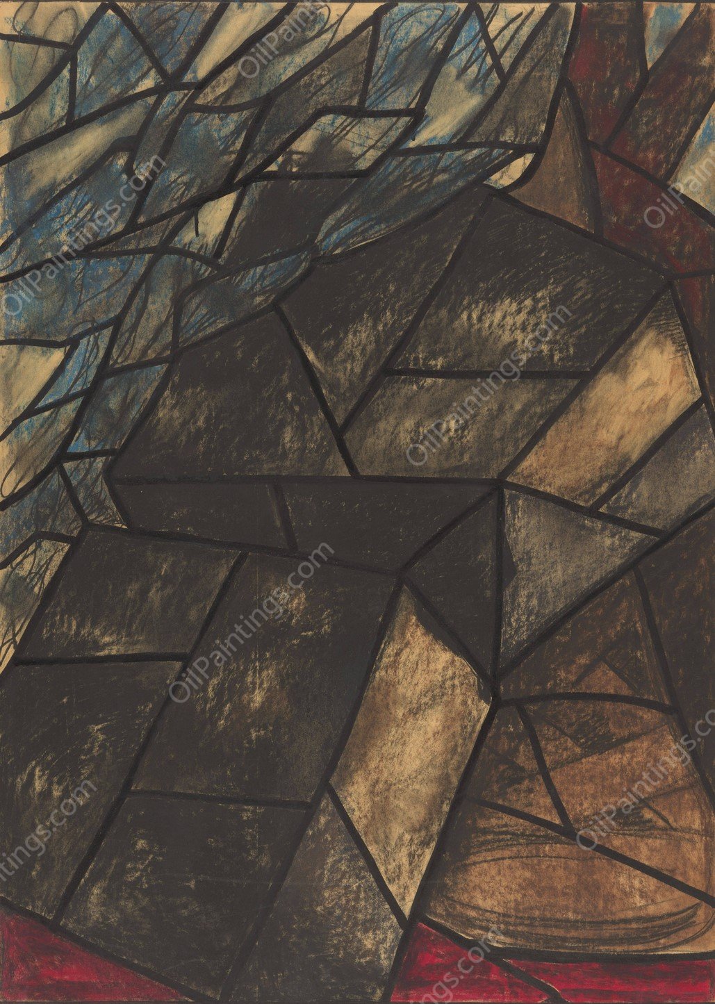 Ontwerp voor raam in het Noordertransept in de Dom te Utrecht 51  by Richard Nicolaus Roland Holst - Hand-Painted Oil Painting Reproduction