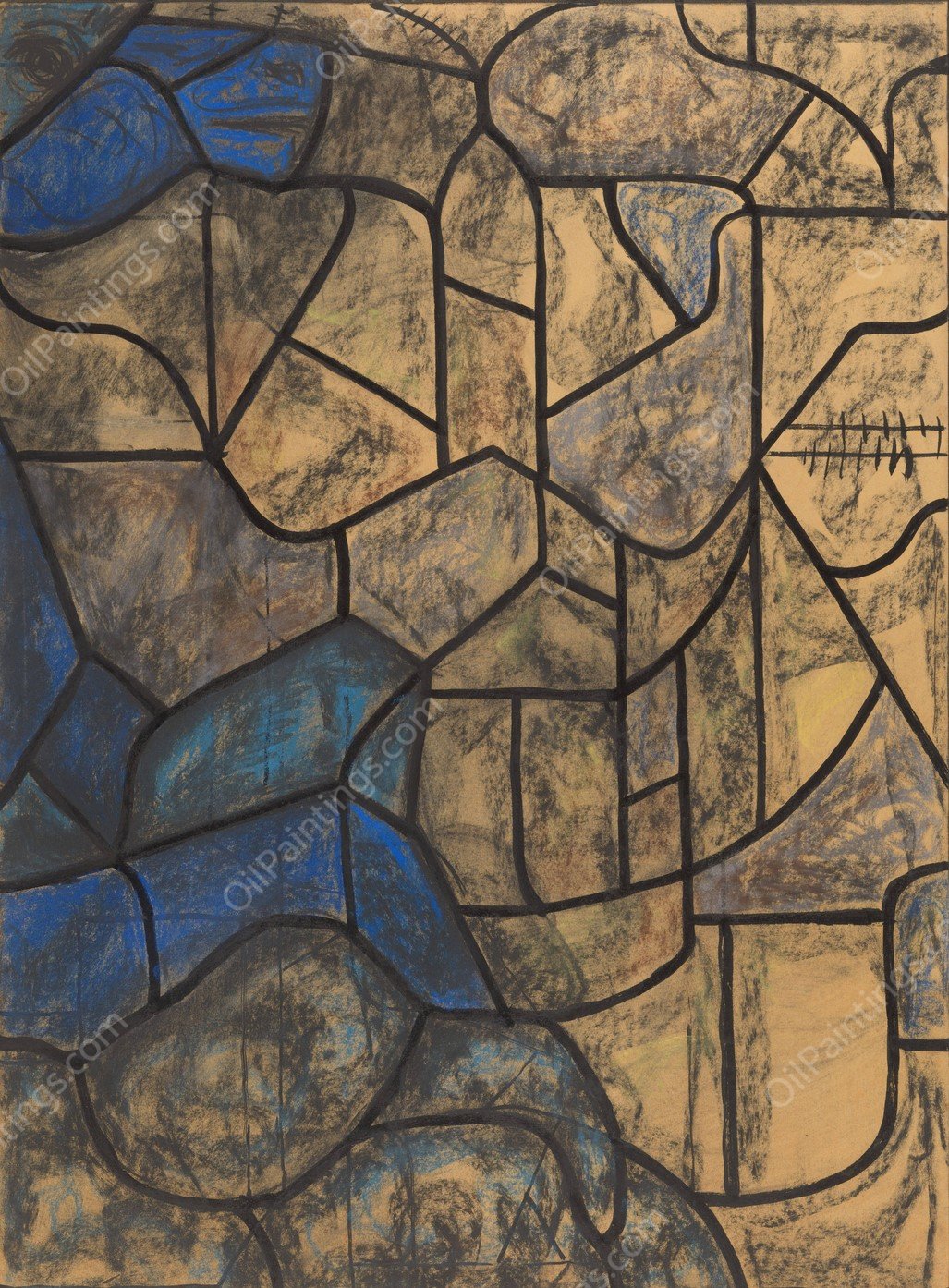 Ontwerp voor raam in het Noordertransept in de Dom te Utrecht 53  by Richard Nicolaus Roland Holst - Hand-Painted Oil Painting Reproduction