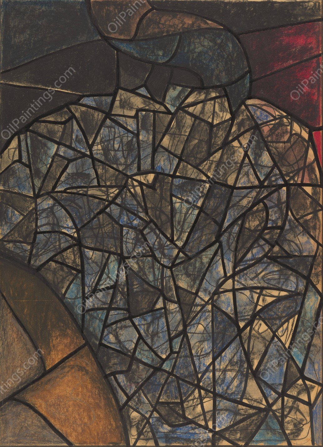 Ontwerp voor raam in het Noordertransept in de Dom te Utrecht 56  by Richard Nicolaus Roland Holst - Hand-Painted Oil Painting Reproduction