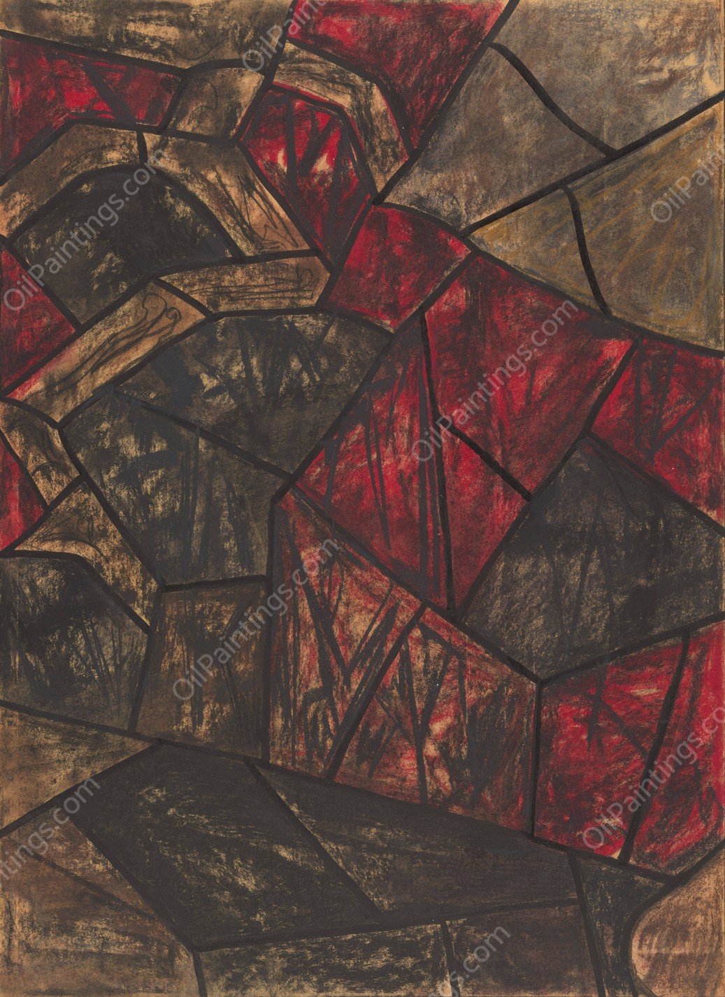 Ontwerp voor raam in het Noordertransept in de Dom te Utrecht 59  by Richard Nicolaus Roland Holst - Hand-Painted Oil Painting Reproduction