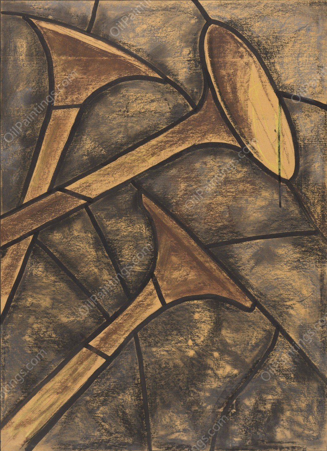 Ontwerp voor raam in het Noordertransept in de Dom te Utrecht 6  by Richard Nicolaus Roland Holst - Hand-Painted Oil Painting Reproduction