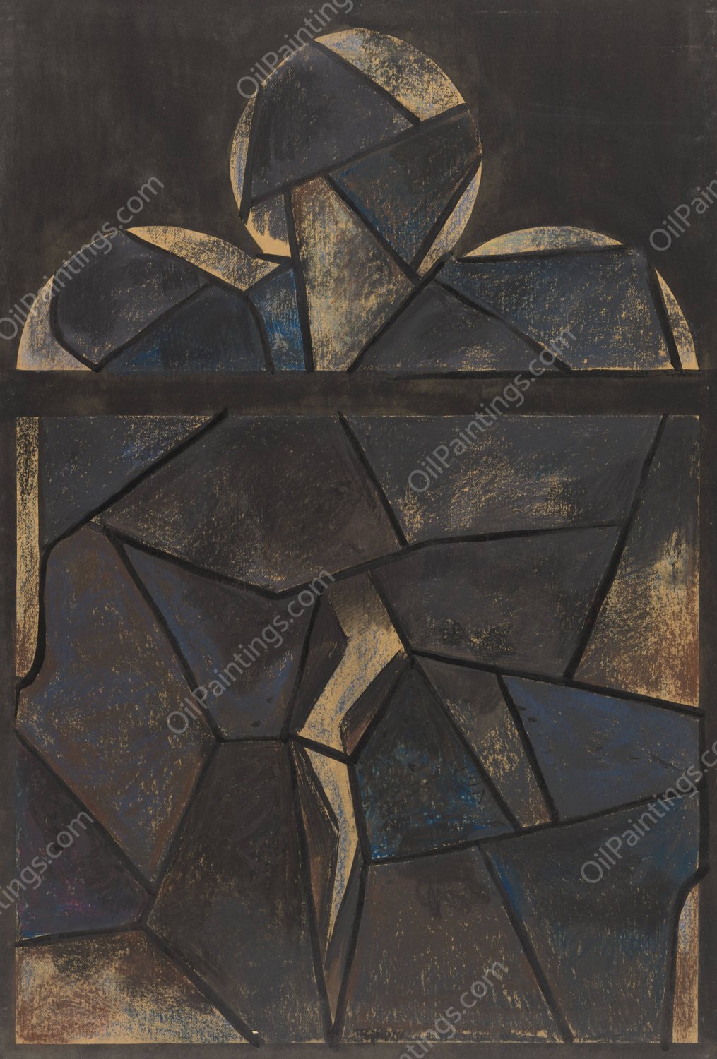 Ontwerp voor raam in het Noordertransept in de Dom te Utrecht 62  by Richard Nicolaus Roland Holst - Hand-Painted Oil Painting Reproduction