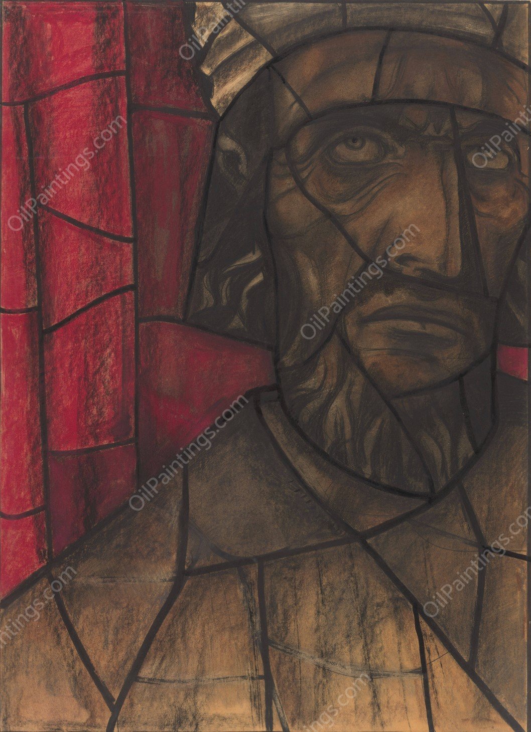 Ontwerp voor raam in het Noordertransept in de Dom te Utrecht 9  by Richard Nicolaus Roland Holst - Hand-Painted Oil Painting Reproduction