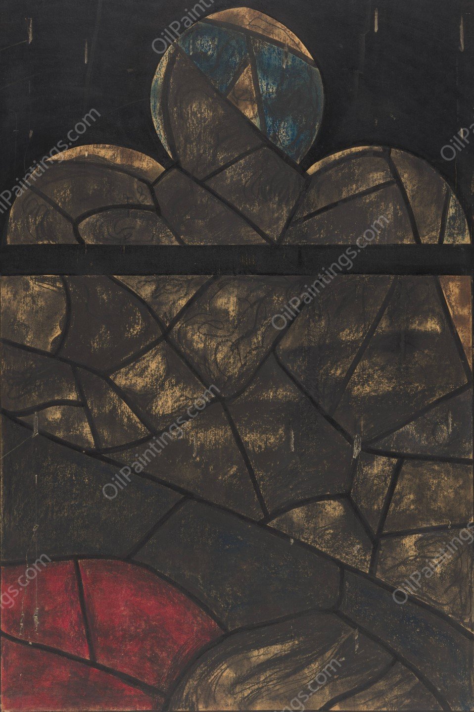 Ontwerp voor raam in het Zuidertransept van de Dom te Utrecht 3  by Richard Nicolaus Roland Holst - Hand-Painted Oil Painting Reproduction