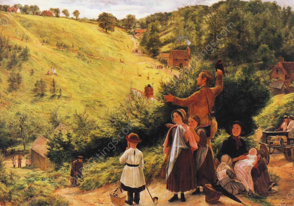 The Emigrants Last Sight of Home by Richard Redgrave - Hand-Painted Oil Painting Reproduction