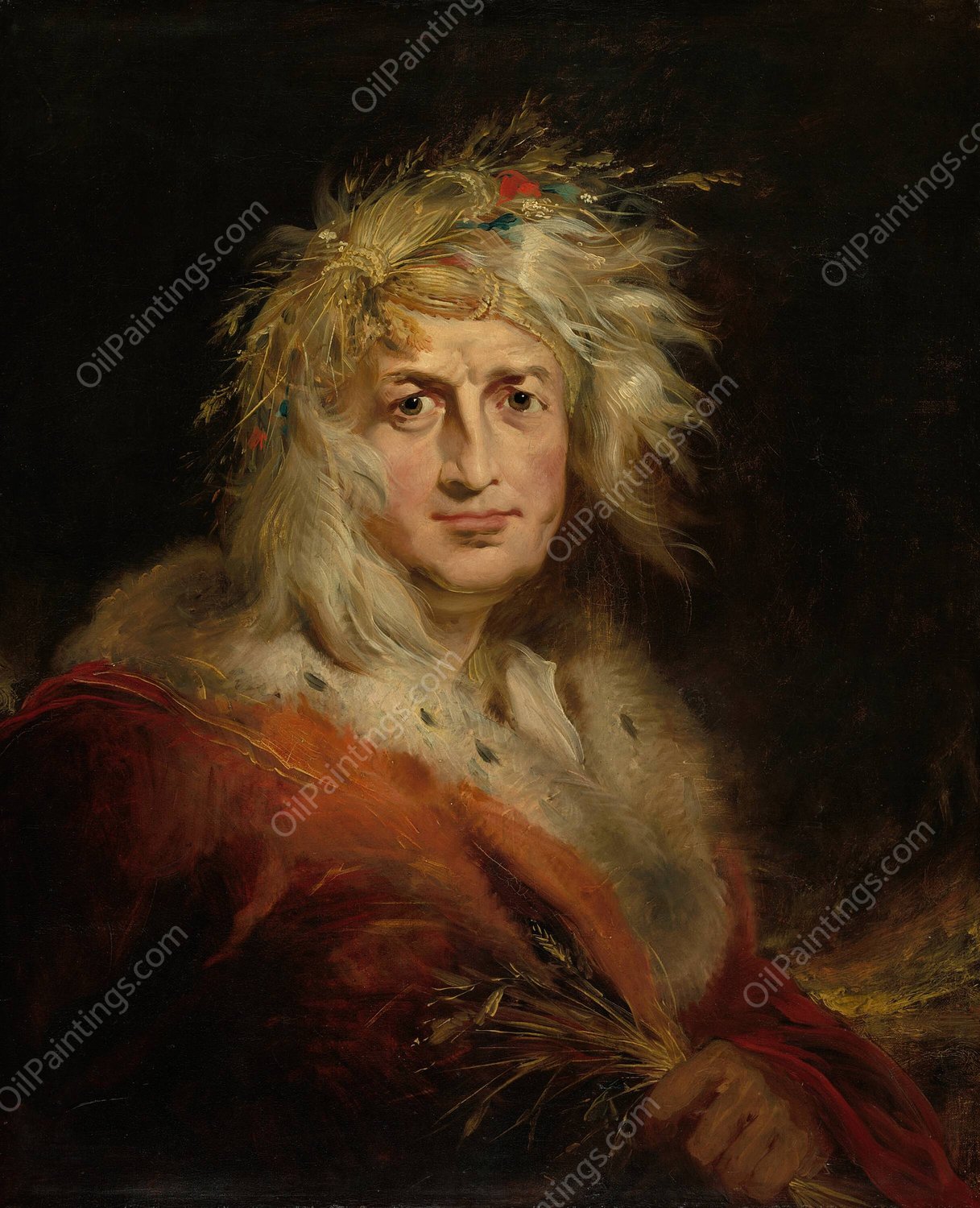David Garrick as King Lear  by Richard Westall - Hand-Painted Oil Painting Reproduction