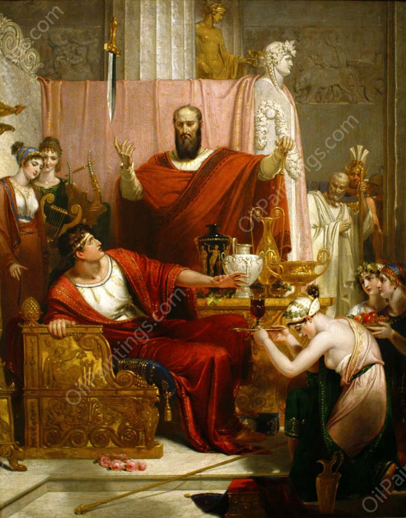 The Sword of Damocles by Richard Westall - Hand-Painted Oil Painting Reproduction