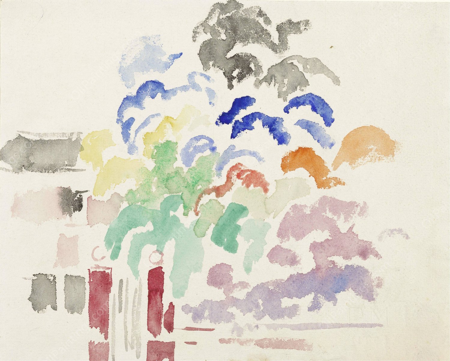 Boitsfort, het hek van het park  by Rik Wouters - Hand-Painted Oil Painting Reproduction