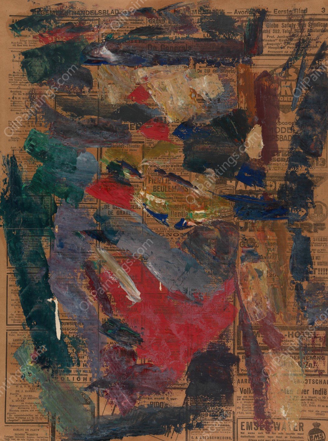 Colours Used in Self Portrait with Black Eye Patch by Rik Wouters - Hand-Painted Oil Painting Reproduction