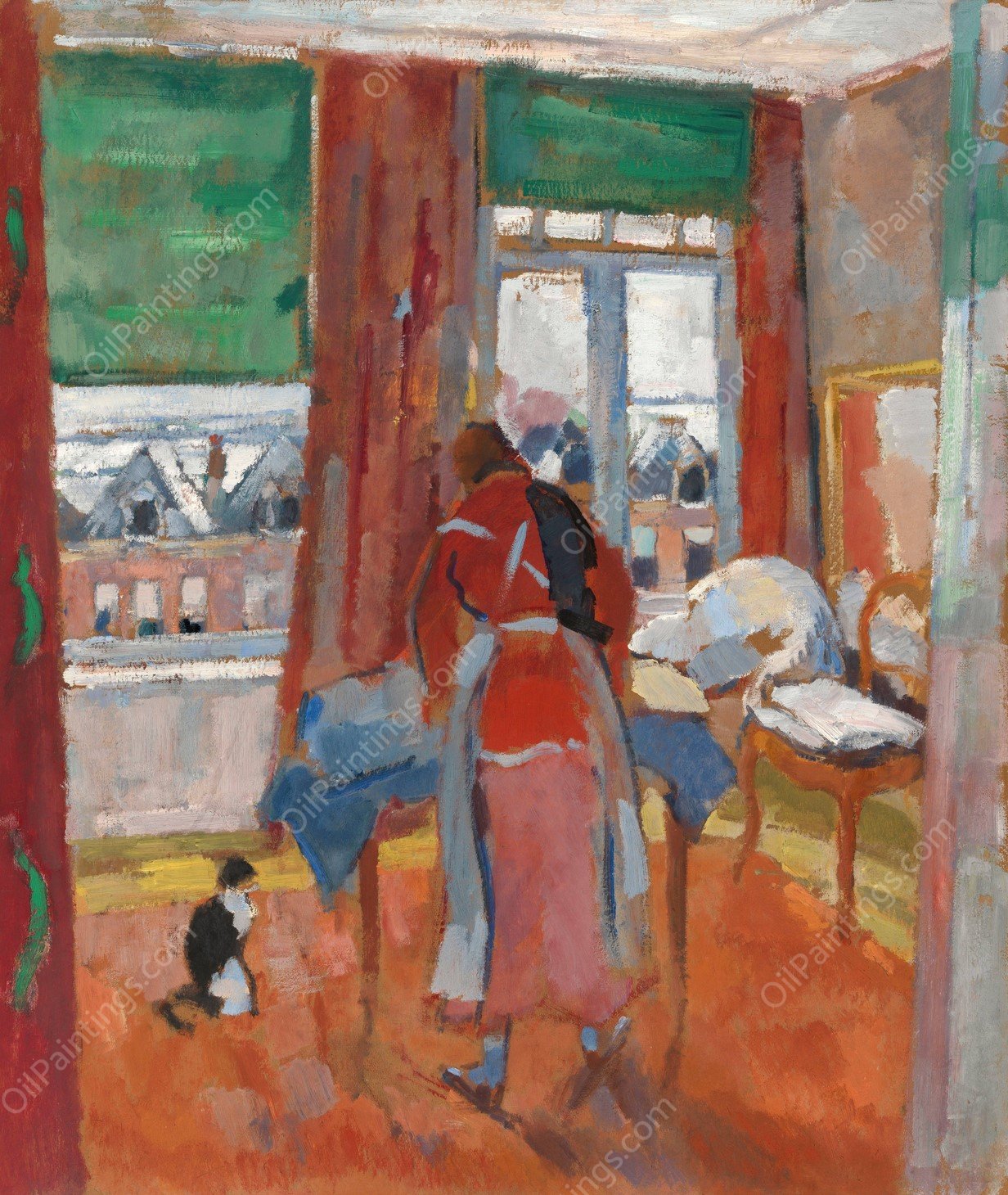 Ironing  by Rik Wouters - Hand-Painted Oil Painting Reproduction