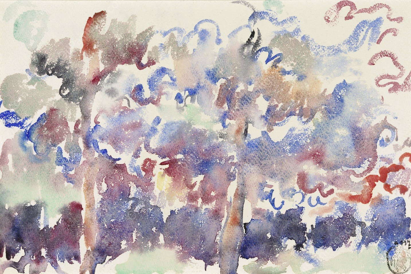 Landschap, Boitsfort, met bloeiende fruitbomen  by Rik Wouters - Hand-Painted Oil Painting Reproduction