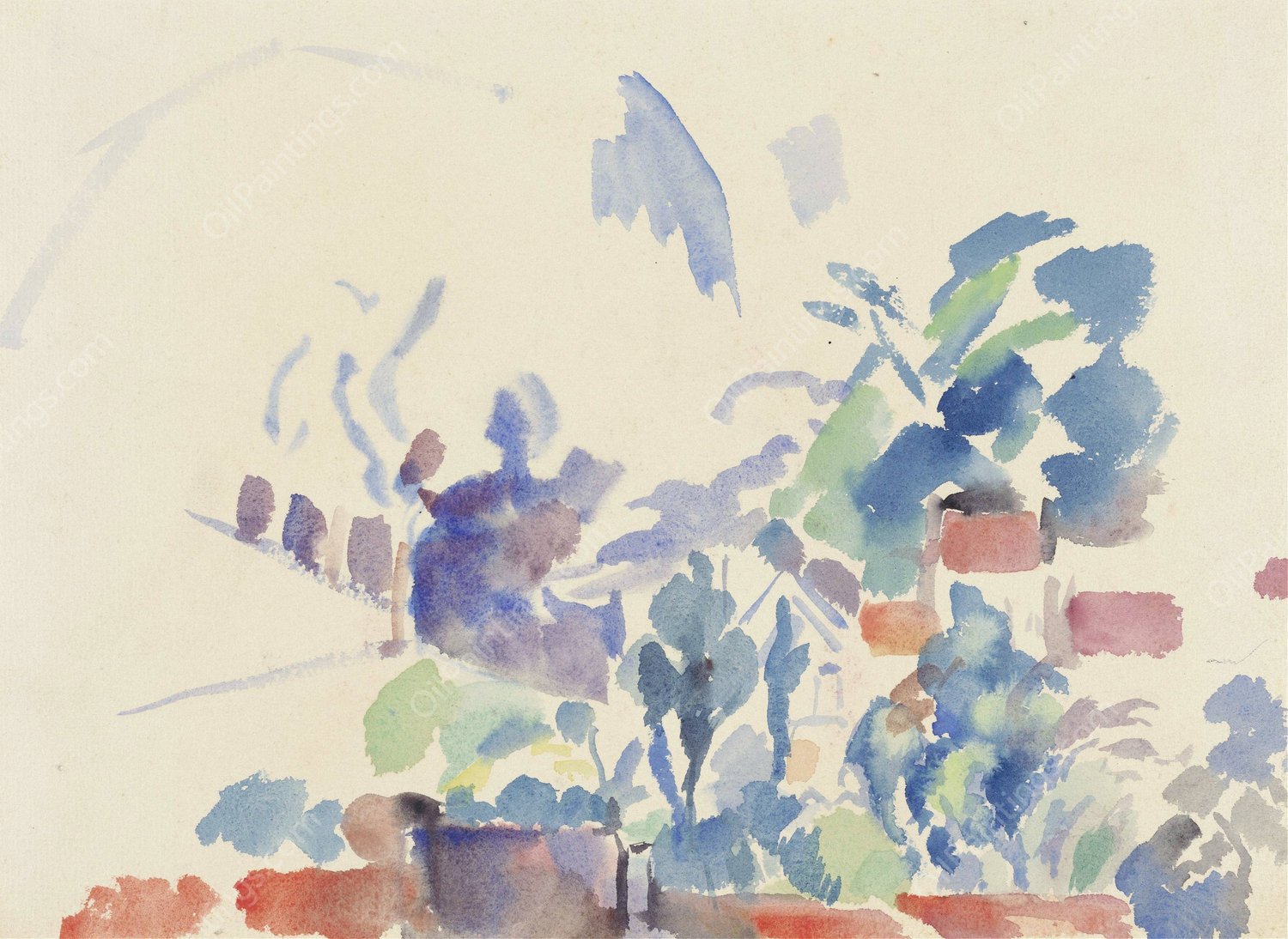 Landschap, Boitsfort  by Rik Wouters - Hand-Painted Oil Painting Reproduction