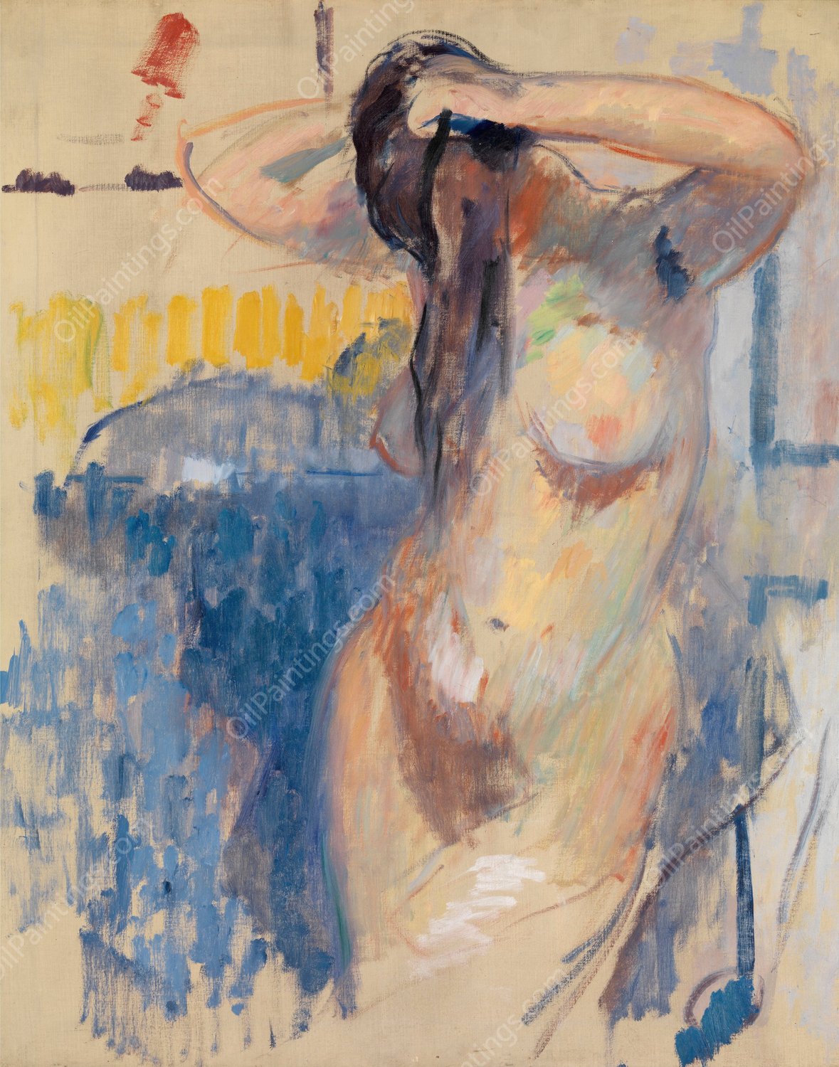 Nude Study  by Rik Wouters - Hand-Painted Oil Painting Reproduction
