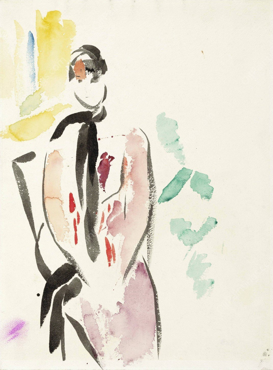 Schets voor een portret van mevrouw De Carniere-Wouters, echtgenote van de kunstenaar  by Rik Wouters - Hand-Painted Oil Painting Reproduction