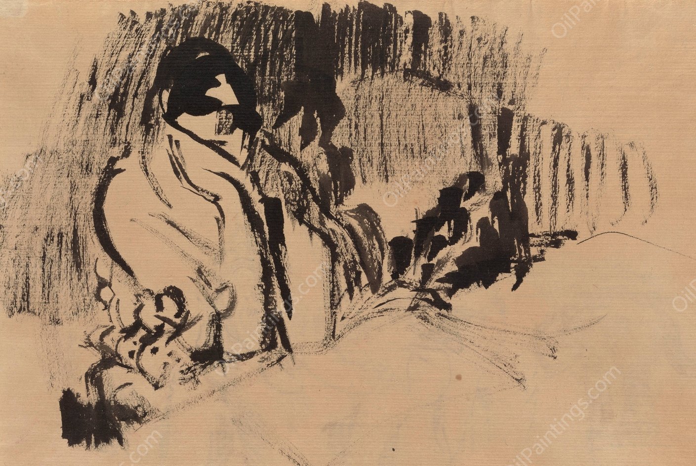 Seated Woman 2 by Rik Wouters - Hand-Painted Oil Painting Reproduction