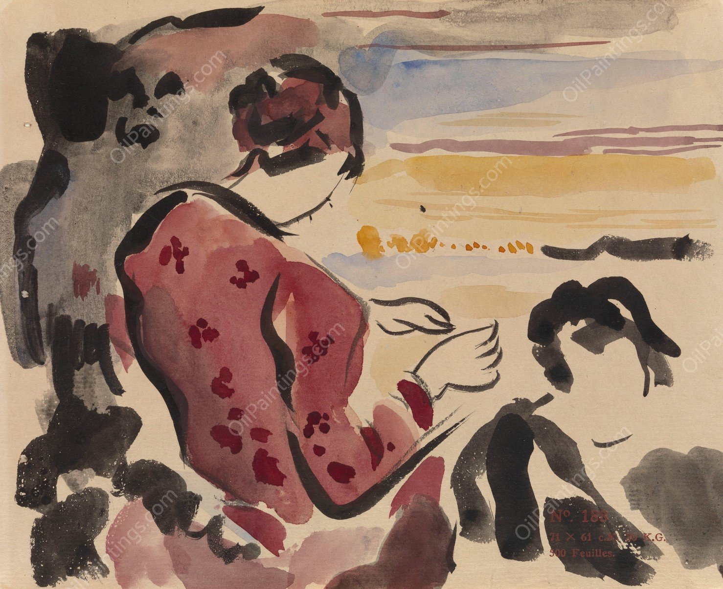 Seated Woman by Rik Wouters - Hand-Painted Oil Painting Reproduction