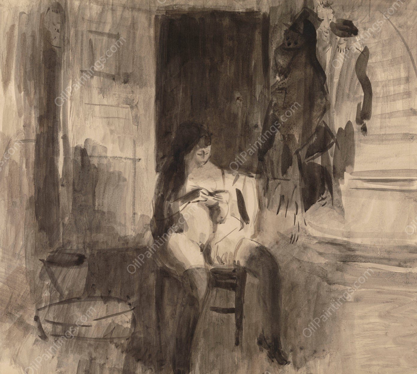 Susanna and the Elders  by Rik Wouters - Hand-Painted Oil Painting Reproduction