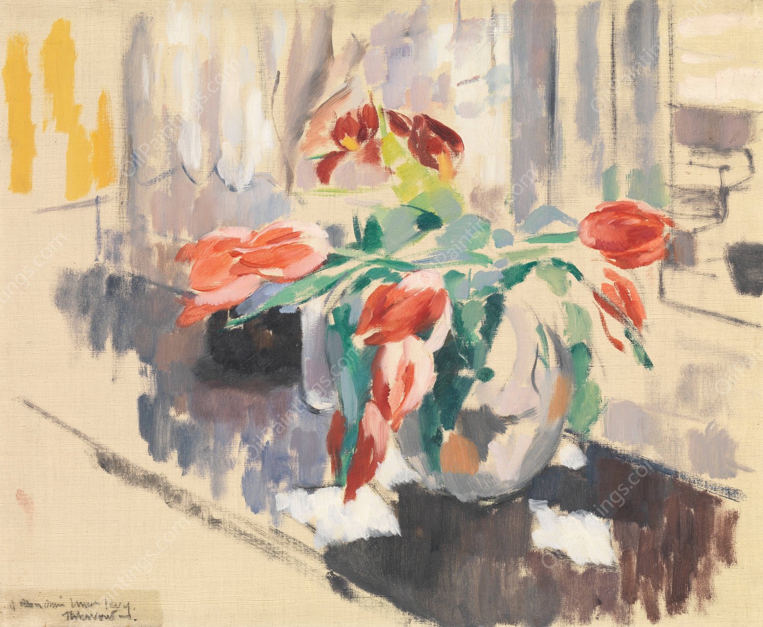 Tulips  by Rik Wouters - Hand-Painted Oil Painting Reproduction
