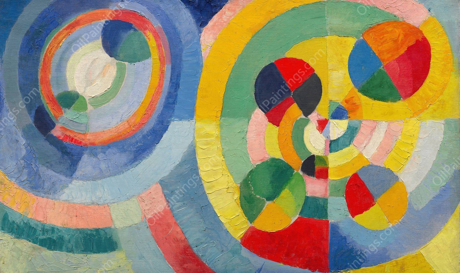 Circular Forms  by Robert Delaunay - Hand-Painted Oil Painting Reproduction