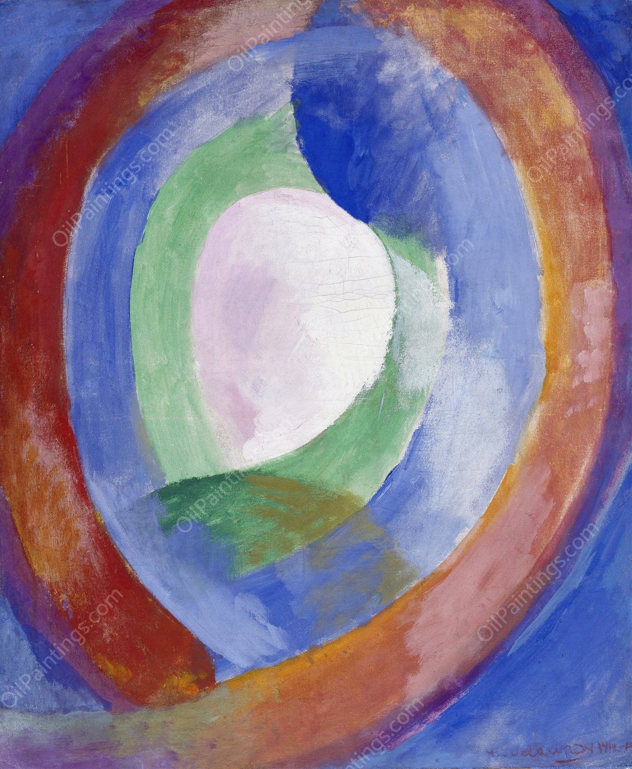 Formes circulaires, lune no. 1  by Robert Delaunay - Hand-Painted Oil Painting Reproduction