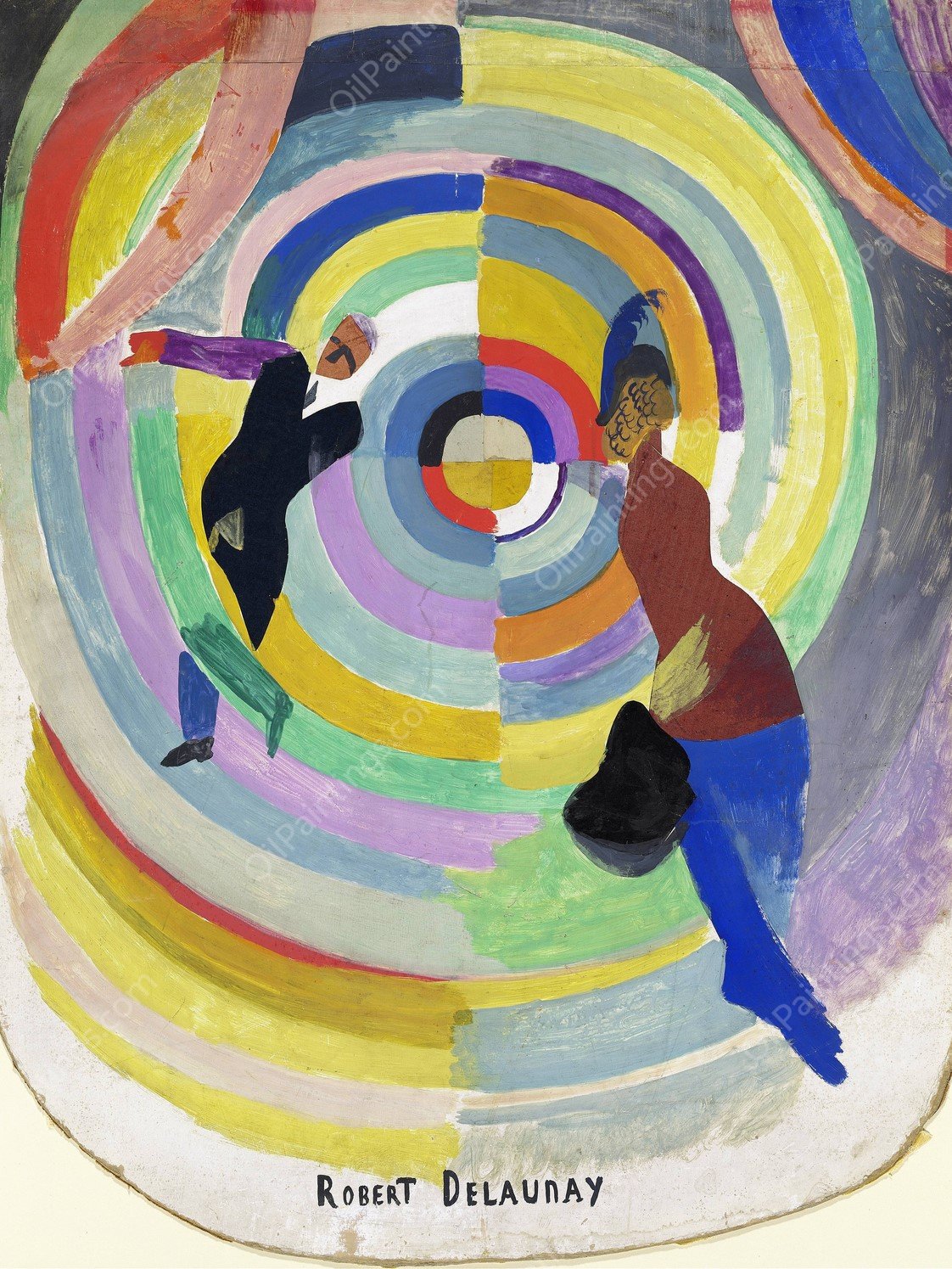 Political Drama  by Robert Delaunay - Hand-Painted Oil Painting Reproduction