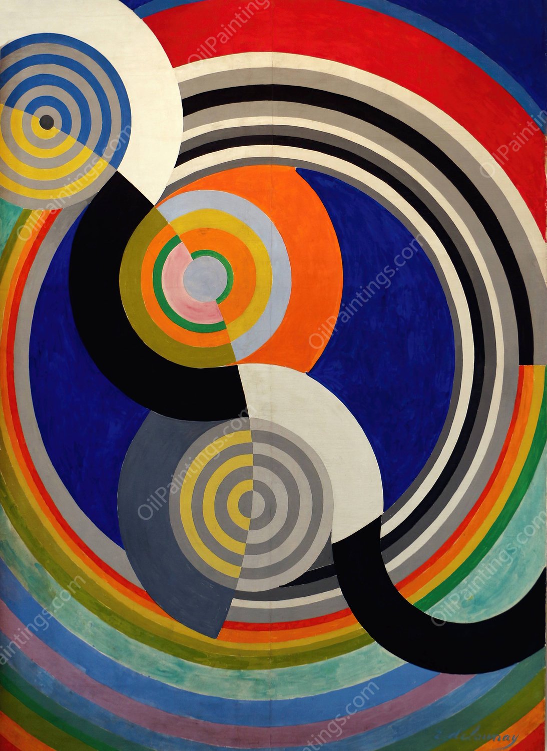Rythme no. 2  by Robert Delaunay - Hand-Painted Oil Painting Reproduction