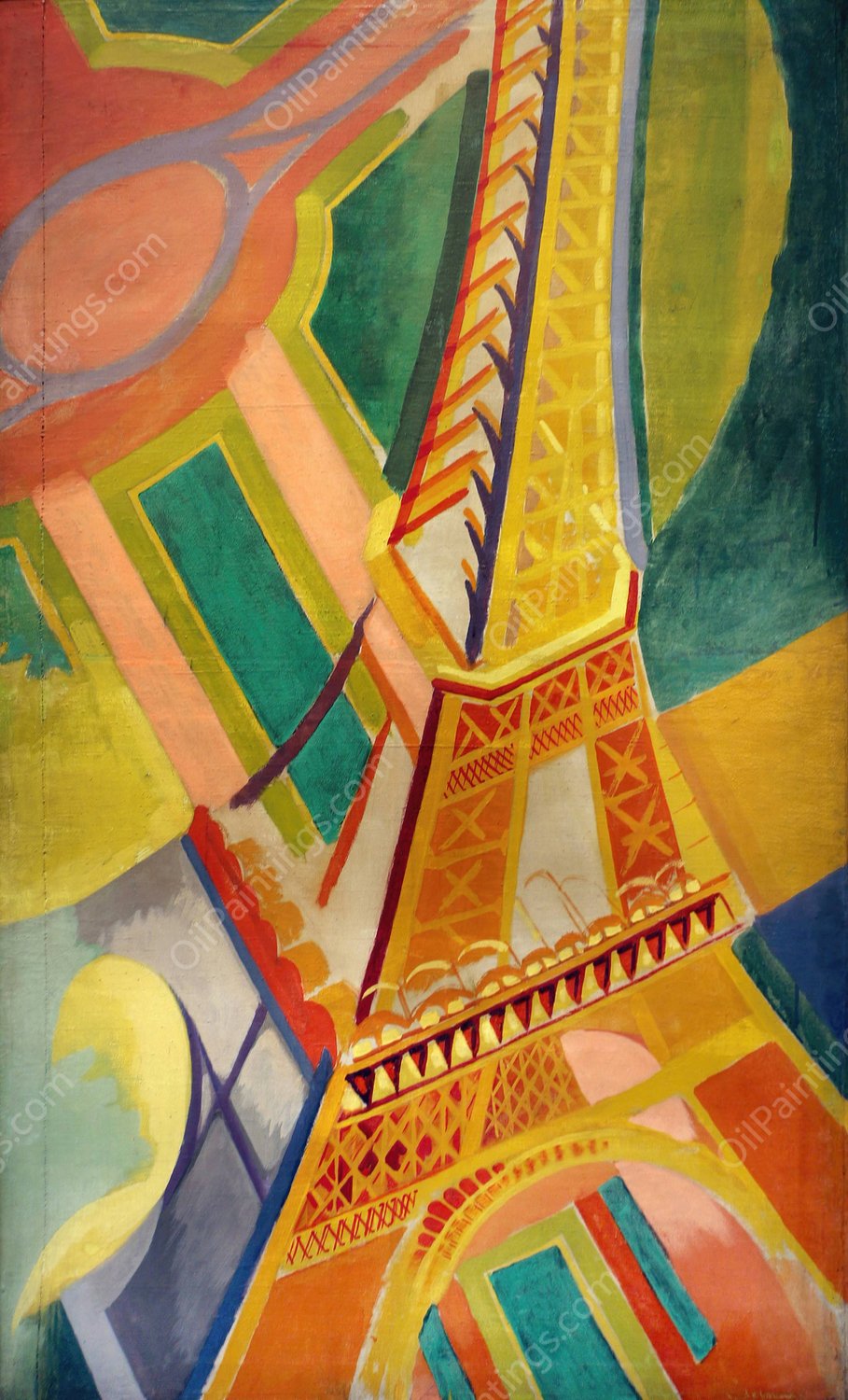 Tour Eiffel  by Robert Delaunay - Hand-Painted Oil Painting Reproduction