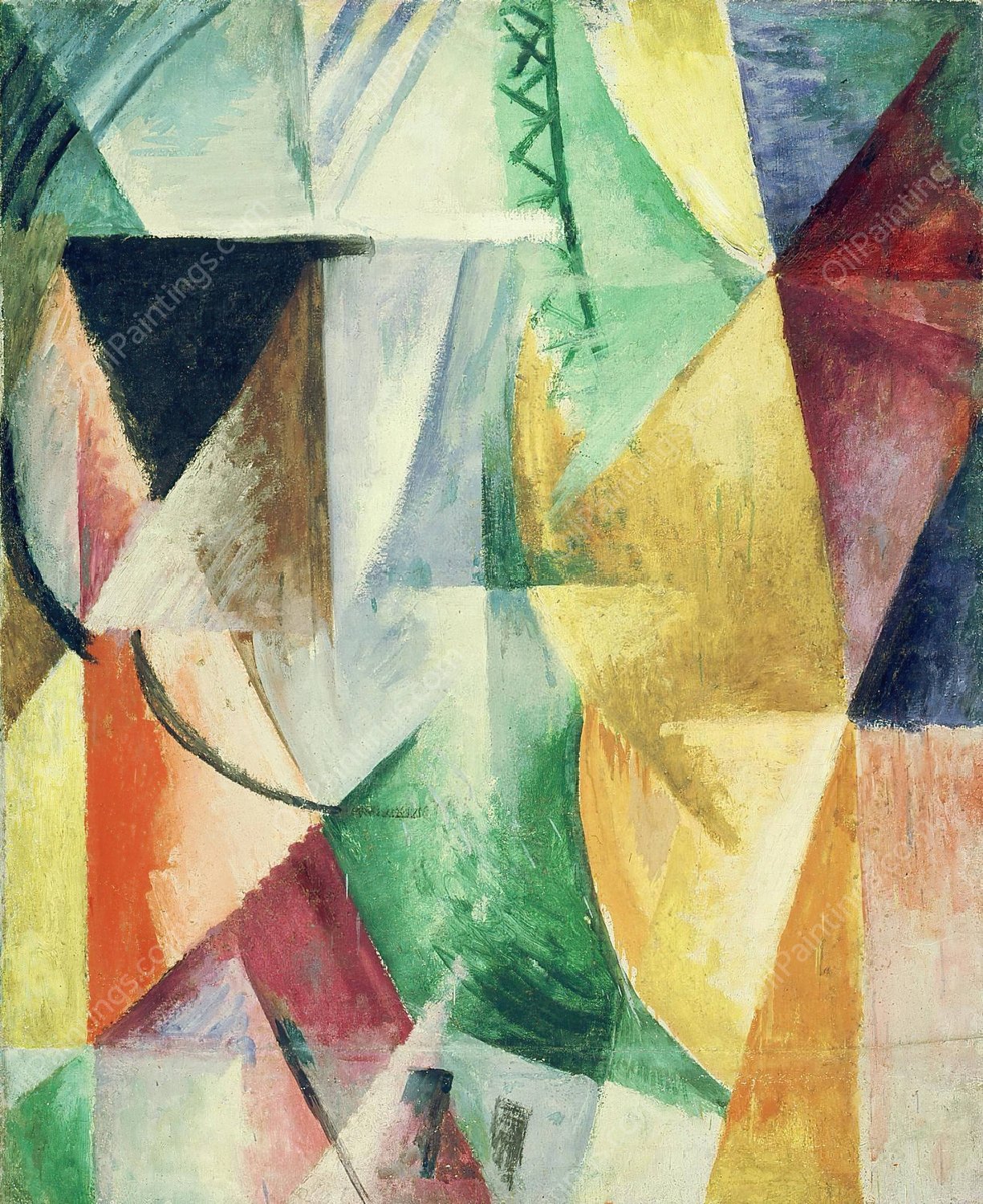 Une fenetre  by Robert Delaunay - Hand-Painted Oil Painting Reproduction