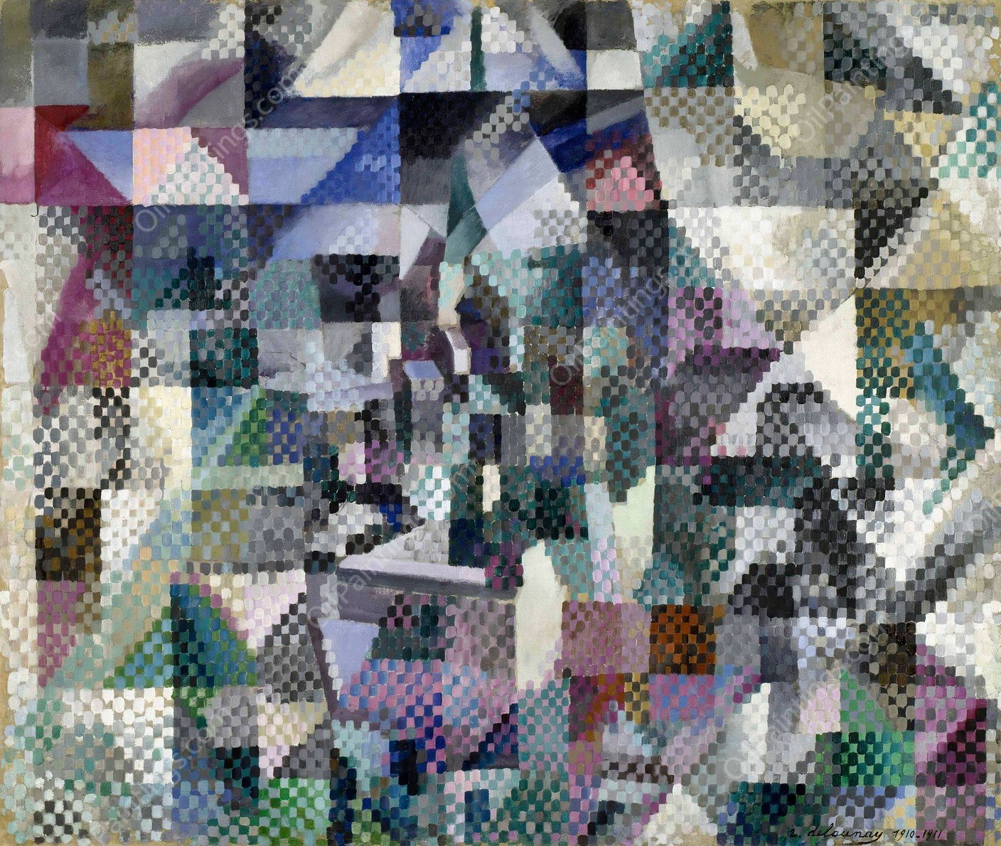 Window on the City No. 3 by Robert Delaunay - Hand-Painted Oil Painting Reproduction