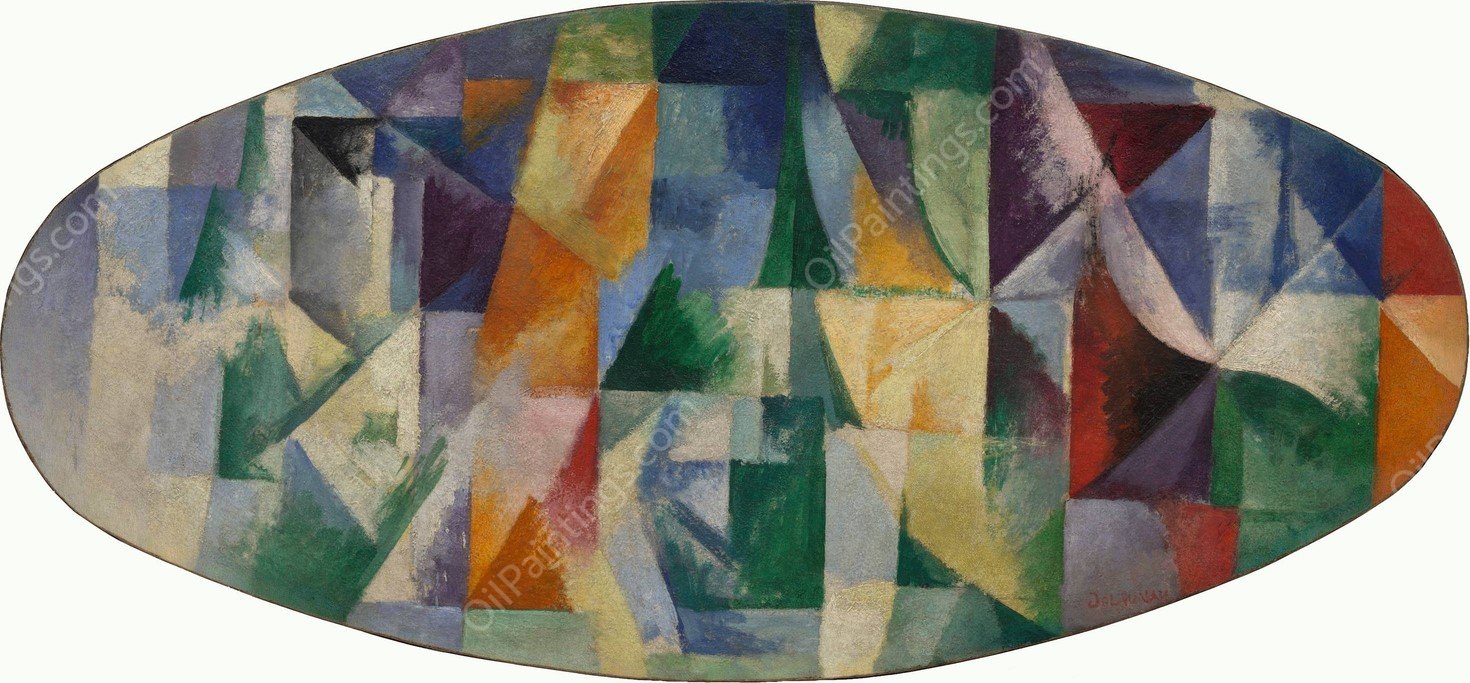Windows Open Simultaneously 1st Part, 3rd Motif by Robert Delaunay - Hand-Painted Oil Painting Reproduction