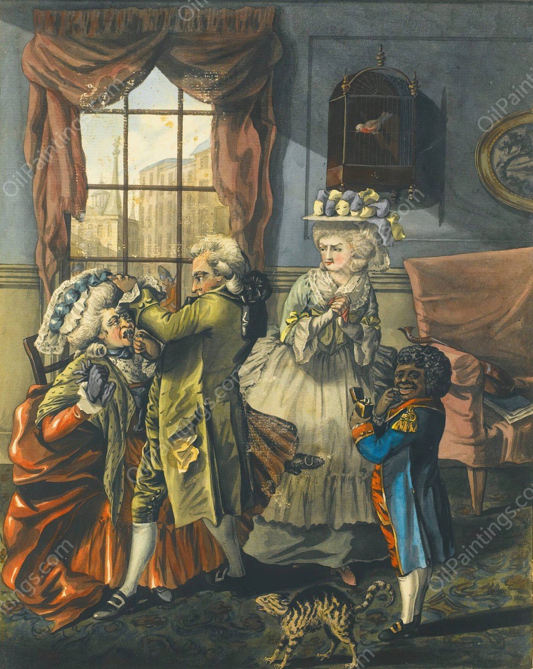 The London Dentist by Robert Dighton - Hand-Painted Oil Painting Reproduction