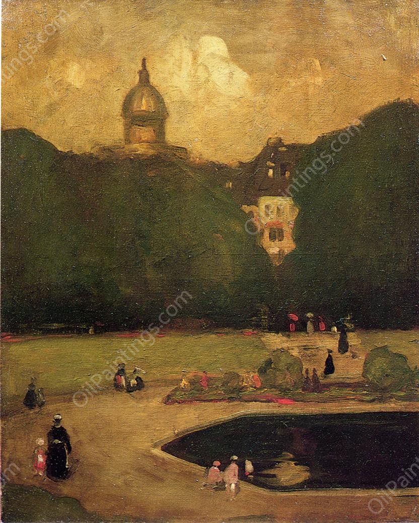 Au Jardin du Luxembourg by Robert Henri - Hand-Painted Oil Painting Reproduction