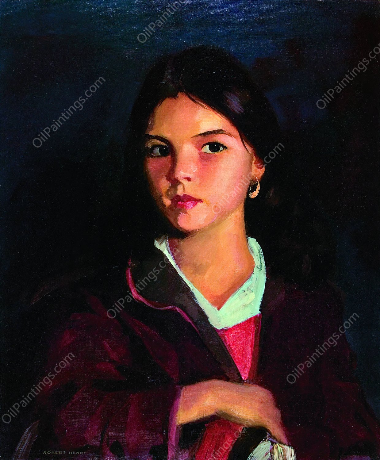 Bernadita  by Robert Henri - Hand-Painted Oil Painting Reproduction