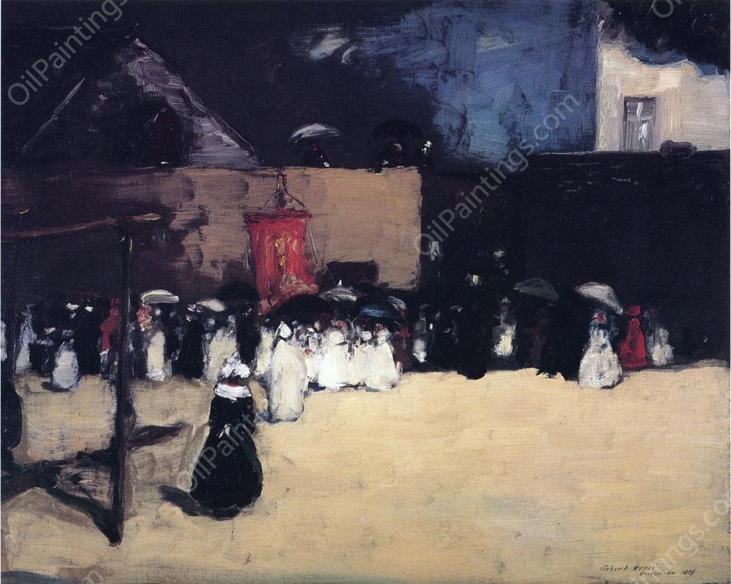 Fete du Dieu - Concarneau by Robert Henri - Hand-Painted Oil Painting Reproduction