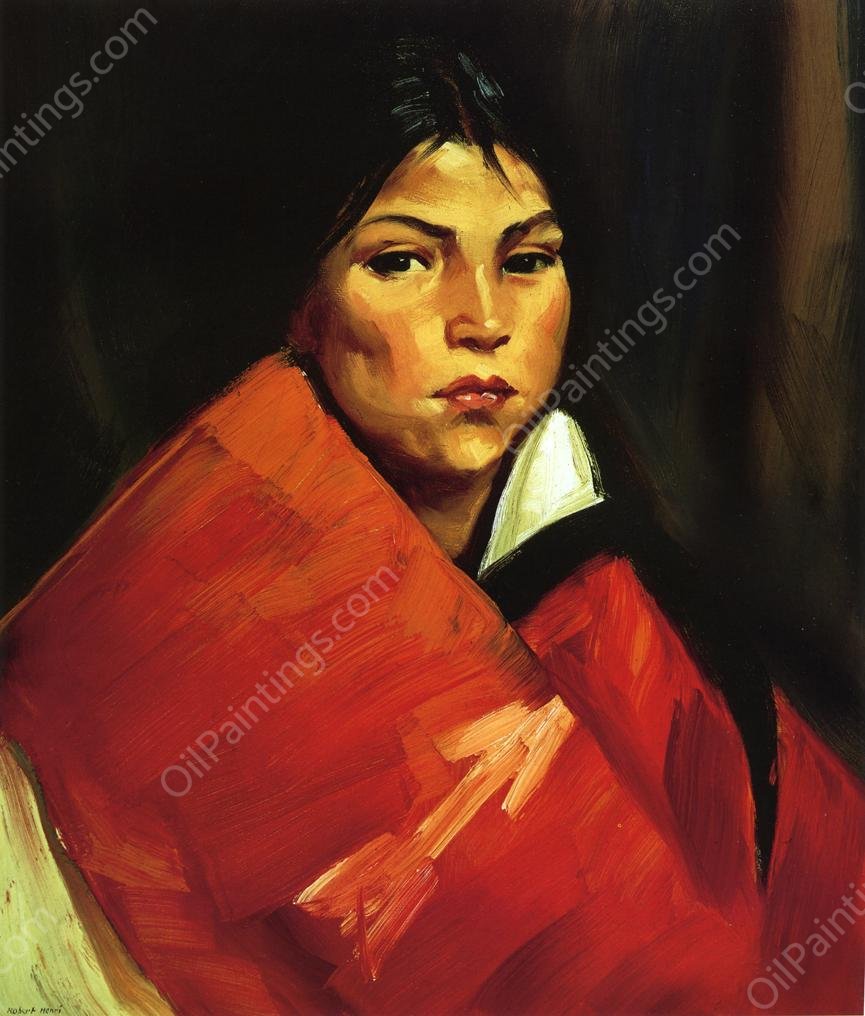 Indian Girl by Robert Henri - Hand-Painted Oil Painting Reproduction